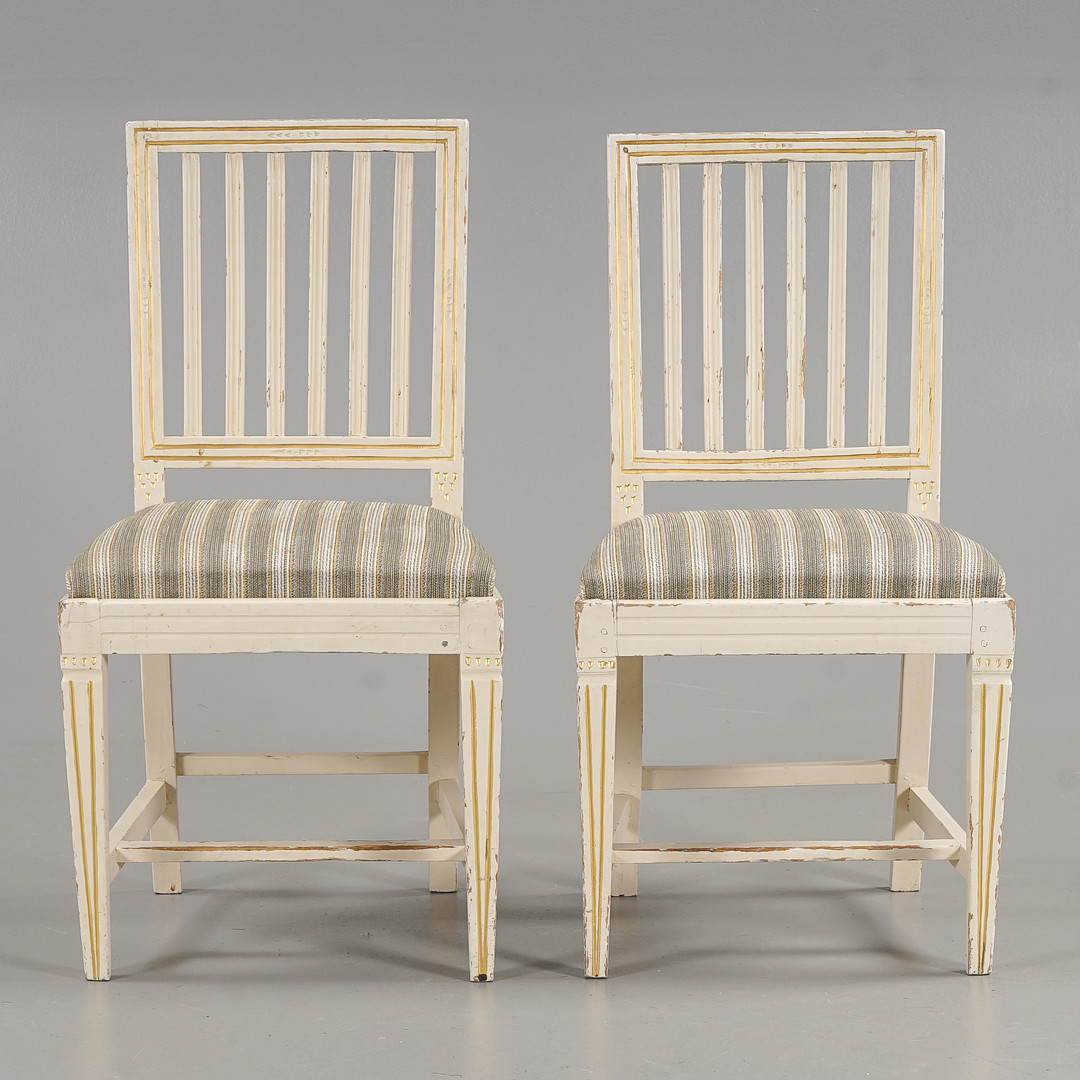 STOLAR 2 stycken, Gustaviansk stil, 1800-tal.