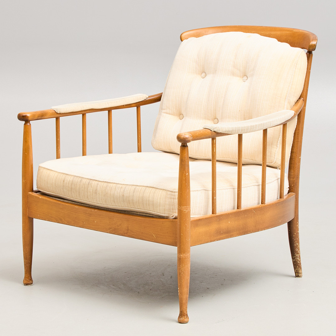 KERSTIN HÖRLIN-HOLMQVIST. "Skrindan", fåtölj, 1960-tal.