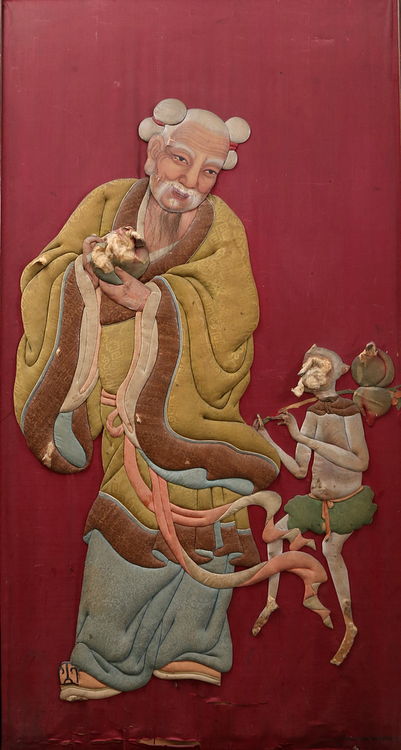 QING CHINESE SCHOOL, 19TH CENTURY. God of longevity.