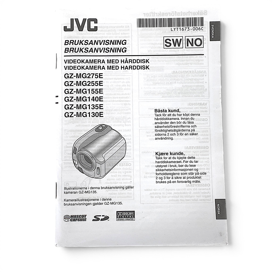 FILMKAMERA, JVC Everio GZ-MG130E.