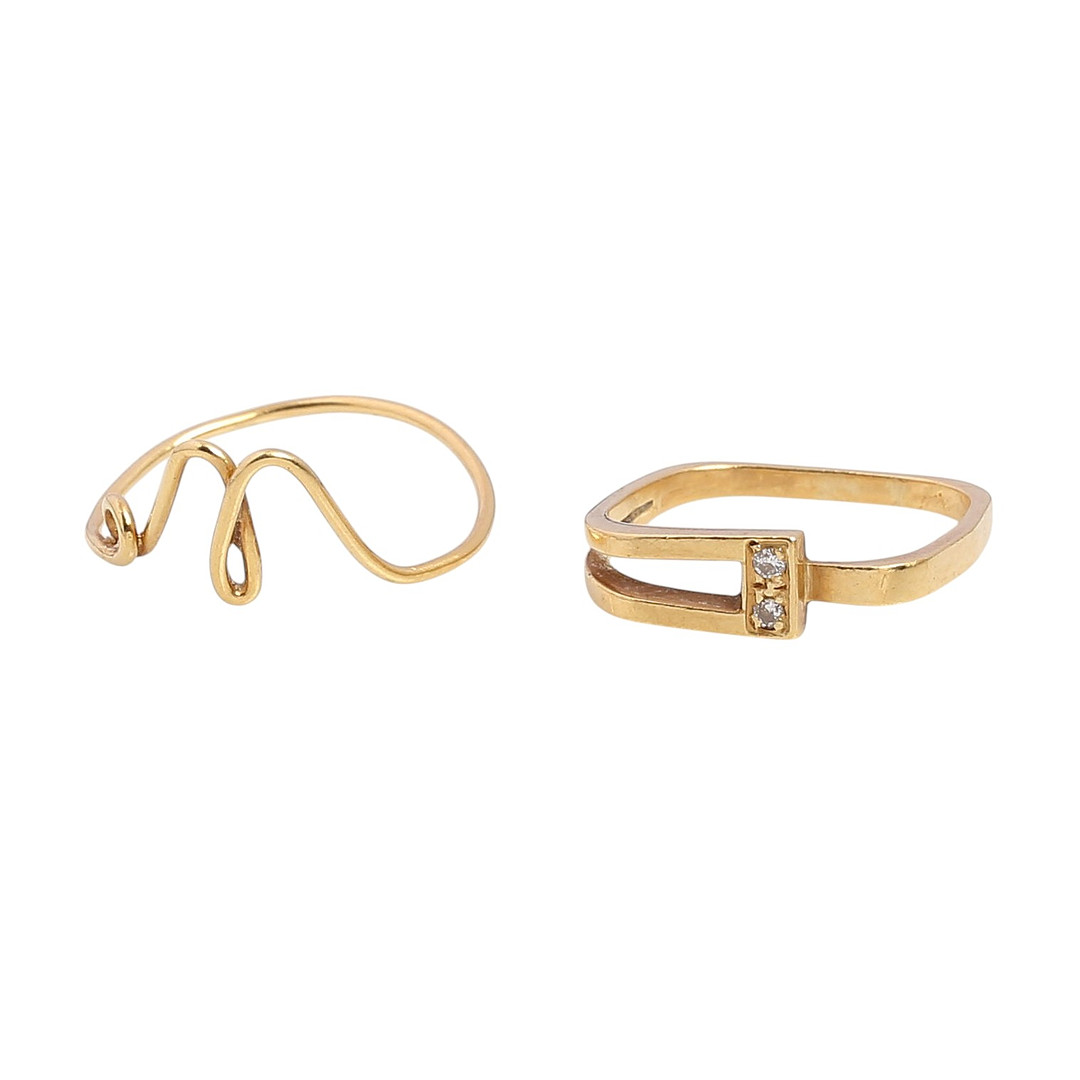 Two gold rings.