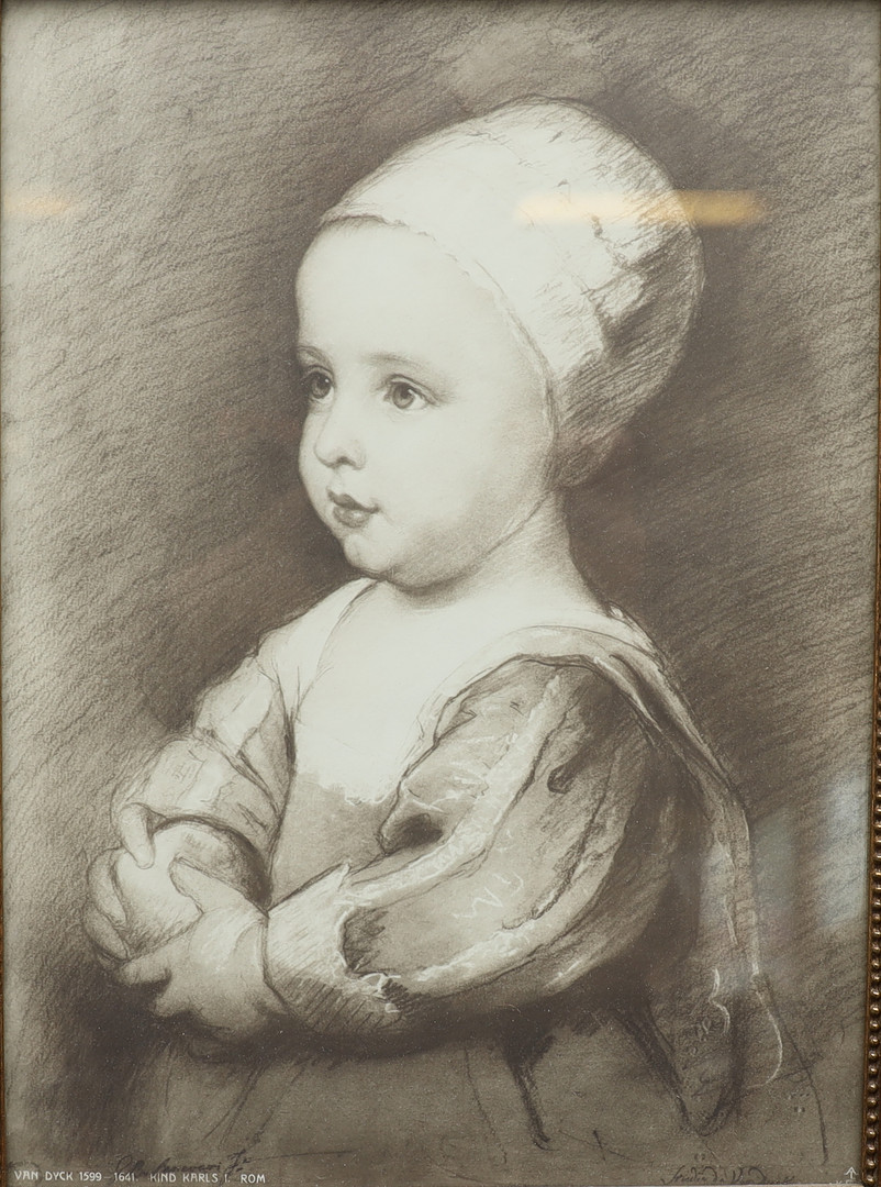 ANTHONIS VAN DYCK. Tryck efter, motiv med barn.