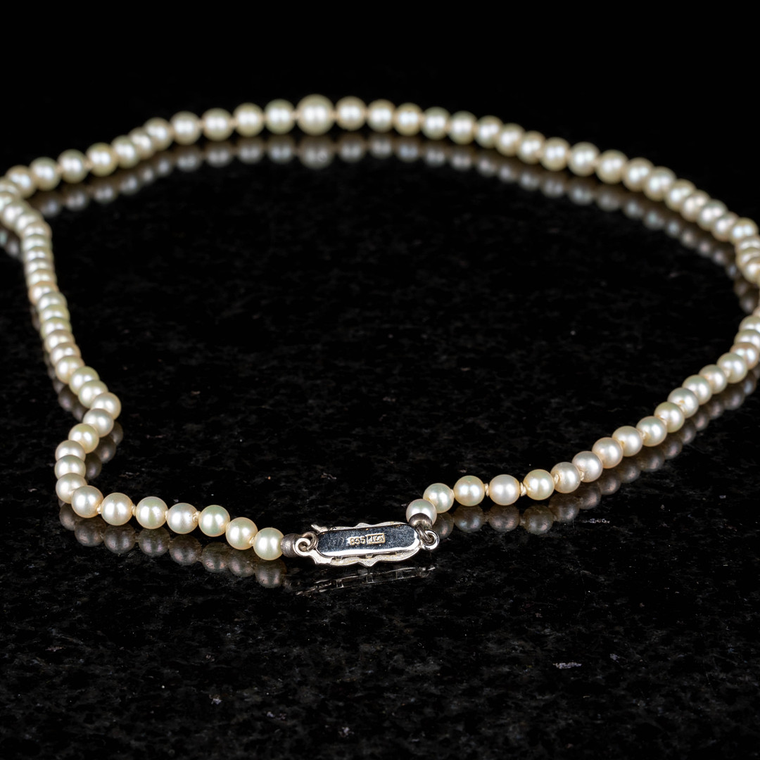 PÄRLCOLLIER. Odlade pärlor 1900-tal.