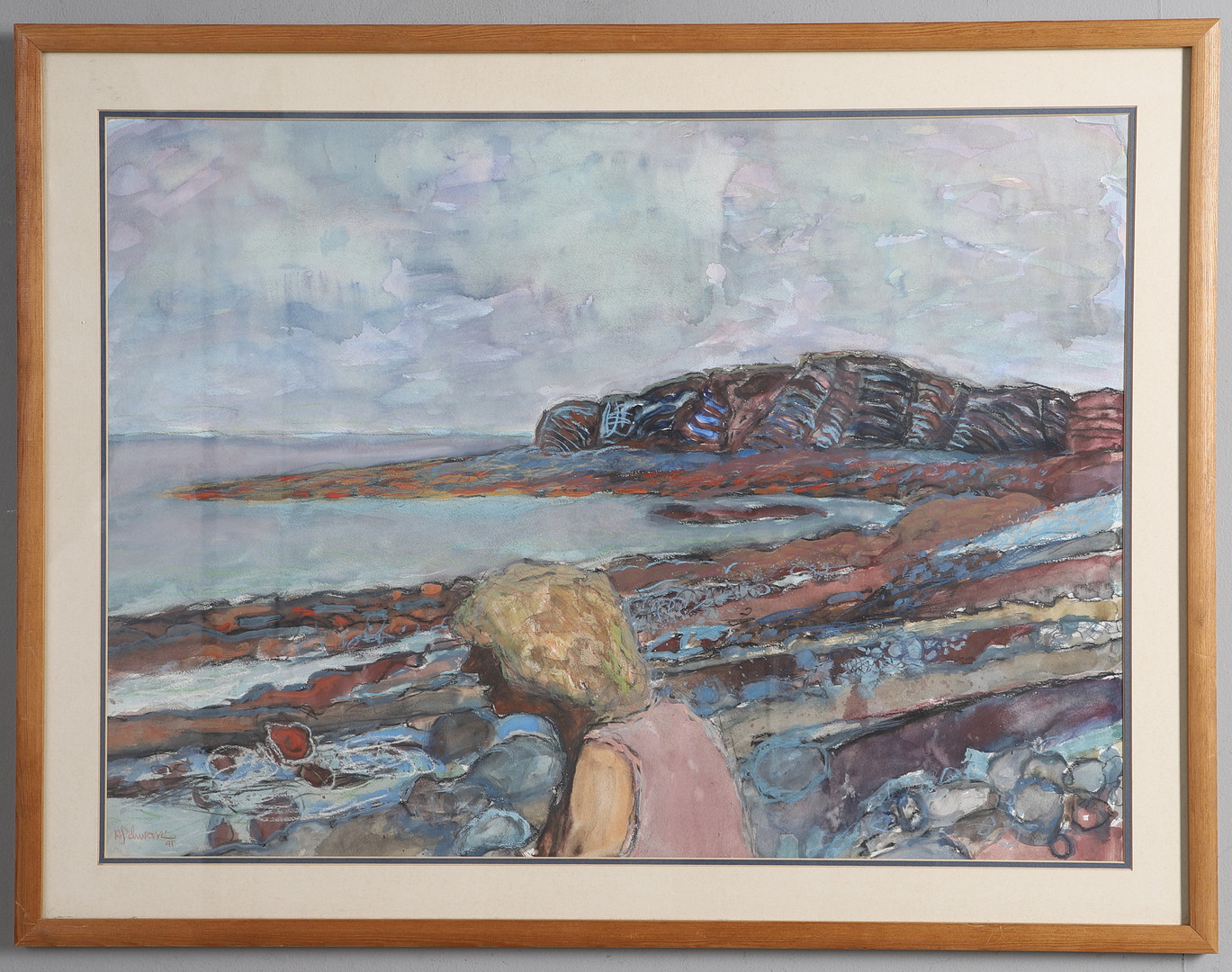 HANS SCHWARZ (1922-2003). 'LENA IN KILVE, LOW TIDE'.
