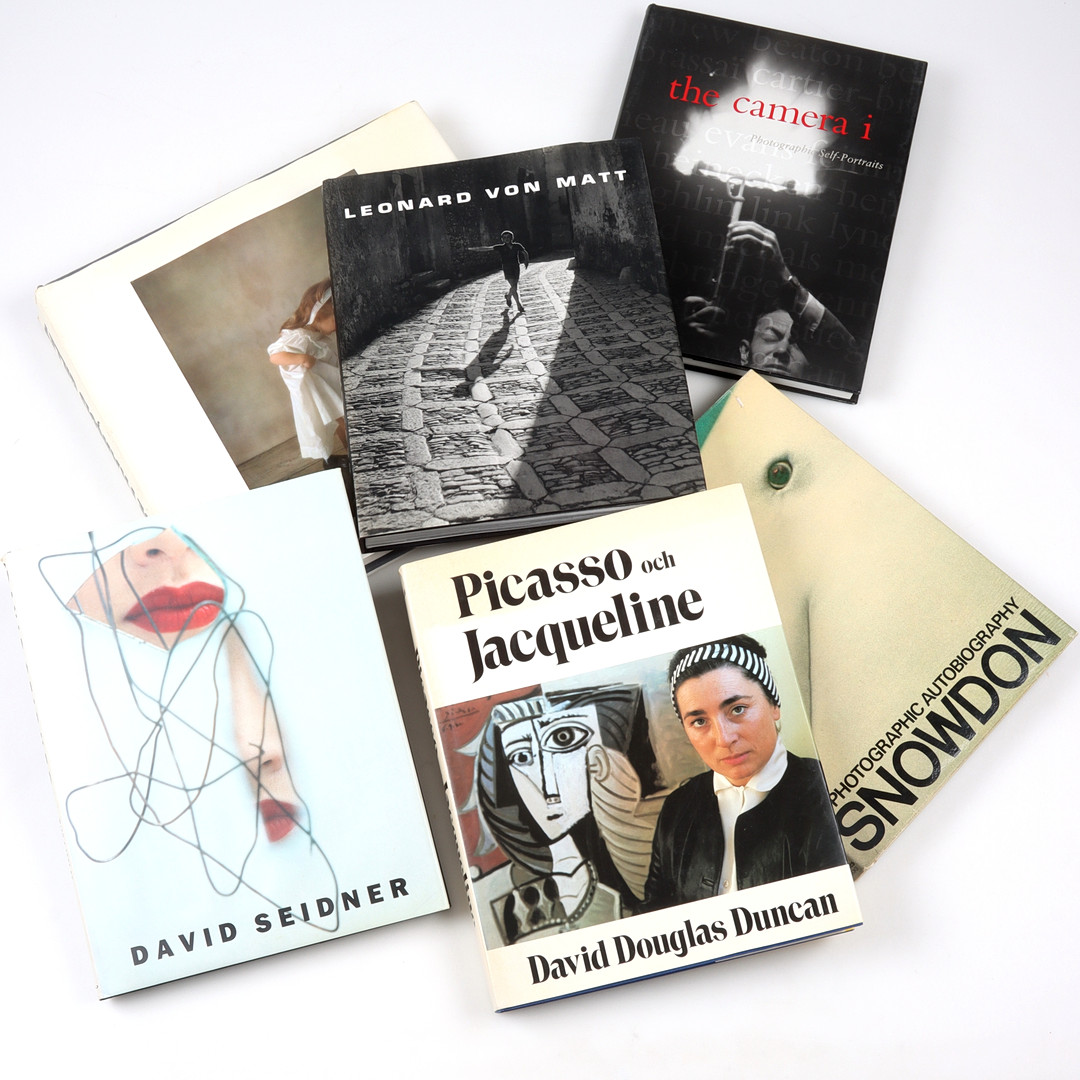 FOTOBÖCKER, 6 st, bl.a. Picasso Jacqueline, Leonard Von Matt, Snowdown, Francois Gillet.