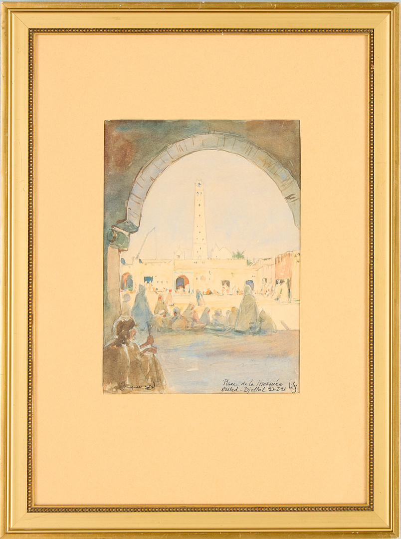 LOUIS  SPARRE. "Place de la mosquée - Djellal.