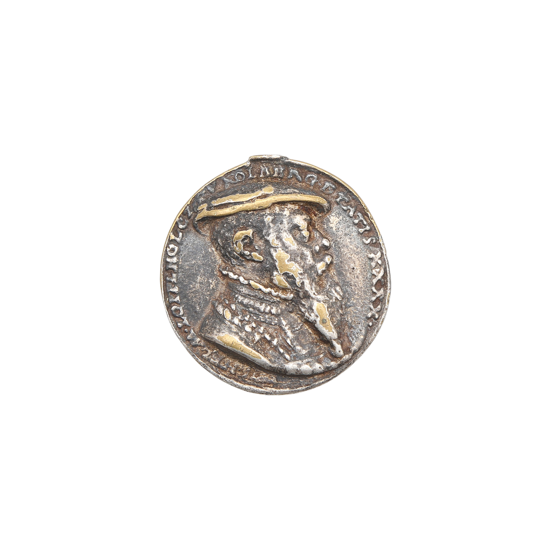MATTHES GEBEL (CIRCA 1500 - 1574). Silver medal depicting Wilhelm Löffelholz von Kolberg, Nuremberg councilor, circa 1540.