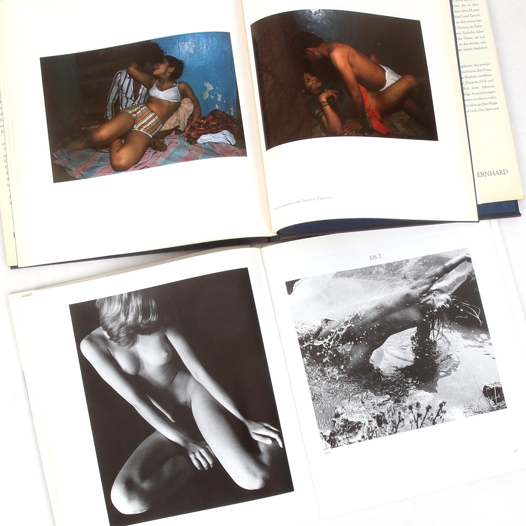 FOTOBÖCKER 2 st, nakenfotografi. "Rössler", "Bombay falkland road". Von Mary Ellen Mark. Tyska.