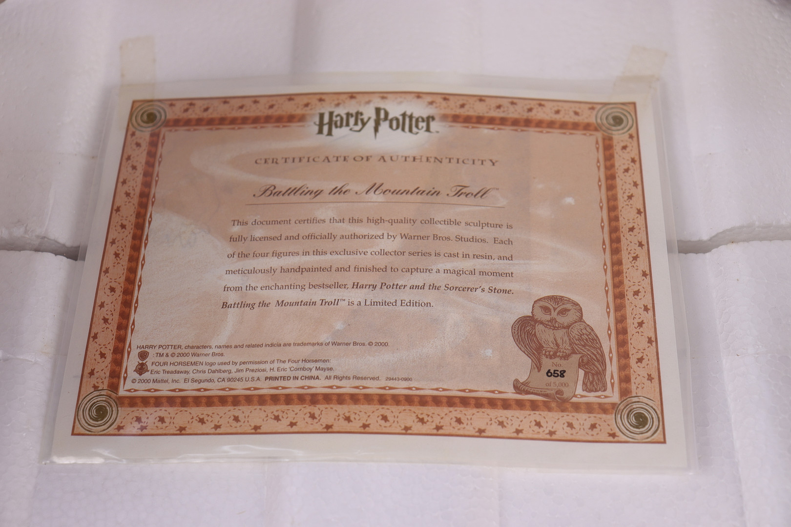 HARRY POTTER, Matell, "Battling the Mountain Troll", limited edition.