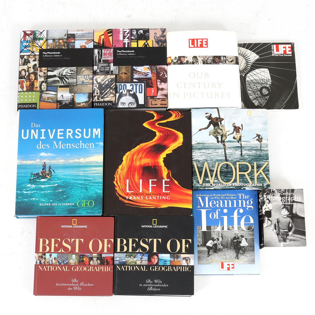 FOTOBÖCKER, 1 1 st, bl.a. "Life", Frans Lanting. "The Photobook - A history vol 1-2". "Our Century", Life, mfl. Engelska / Tyska.