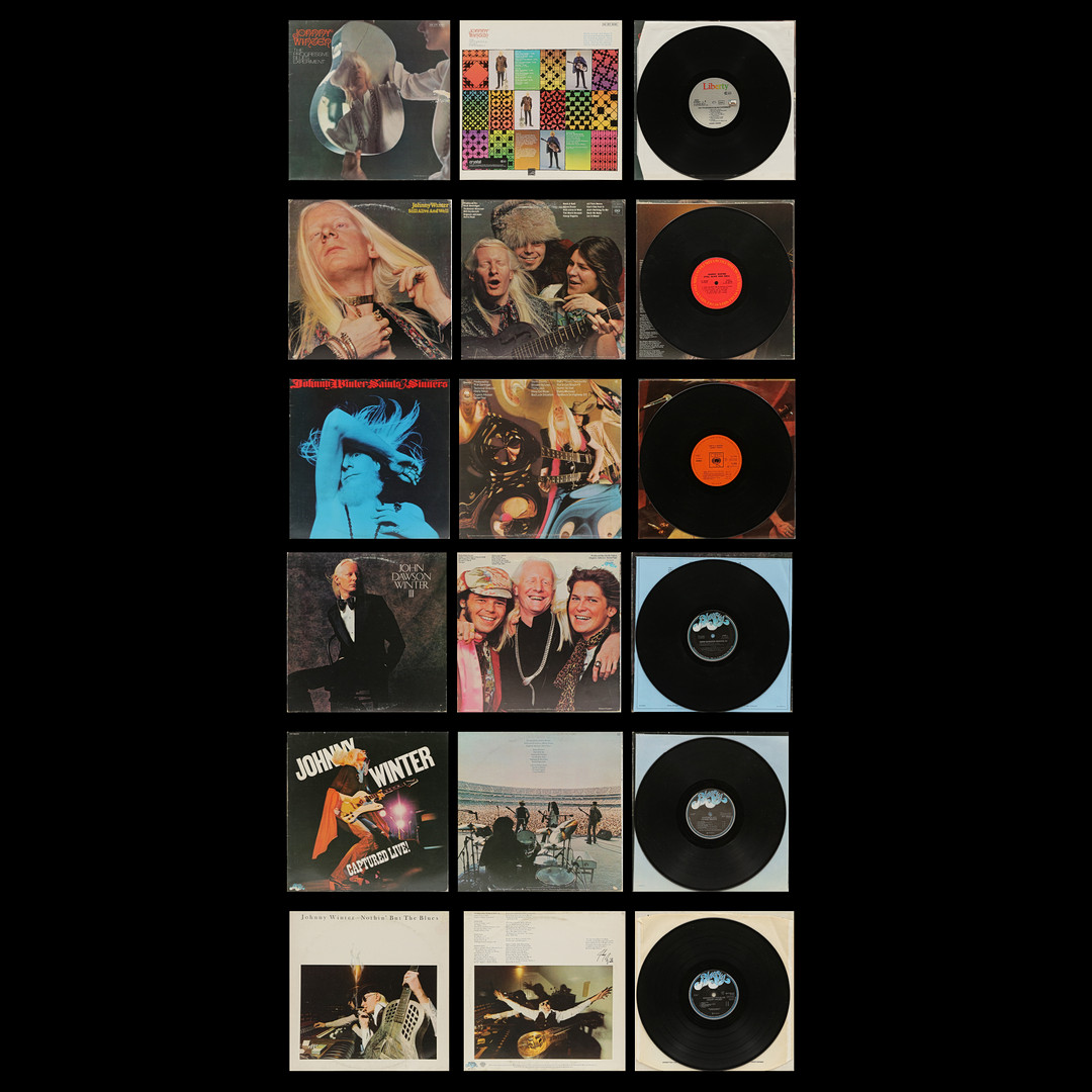 6 LP-SKIVOR, JOHNNY WINTER.