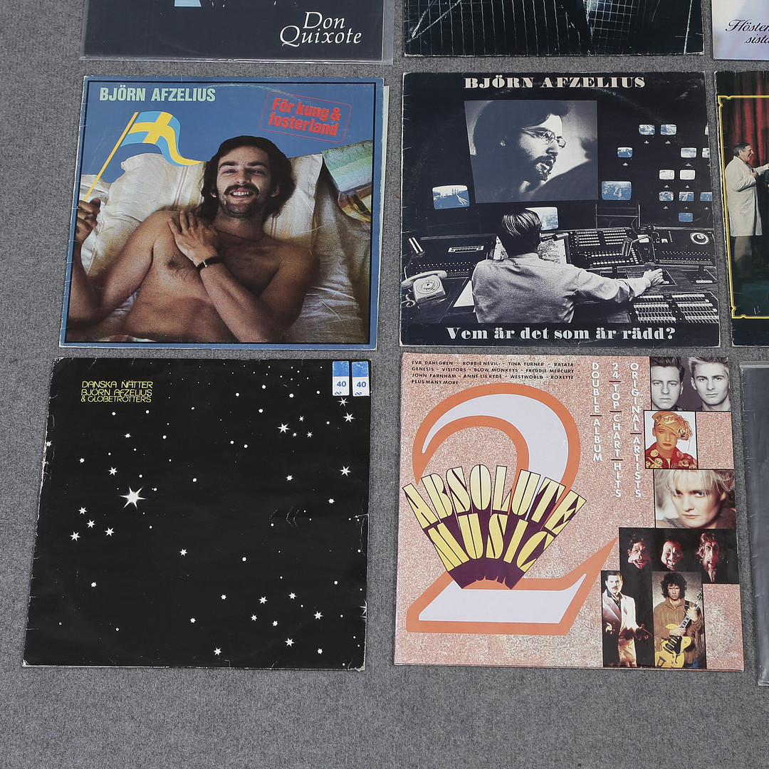 20 LP-SKIVOR, T-REX, STYX, BJÖRN AFZELIUS , HASSE ANDERSSON, BAD BOYS BLUE, JEFF BECK M.M.