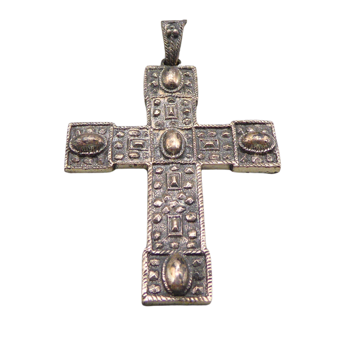 BYZANTINISCHER KREUZANHÄNGER AUS 925ER SILBER.