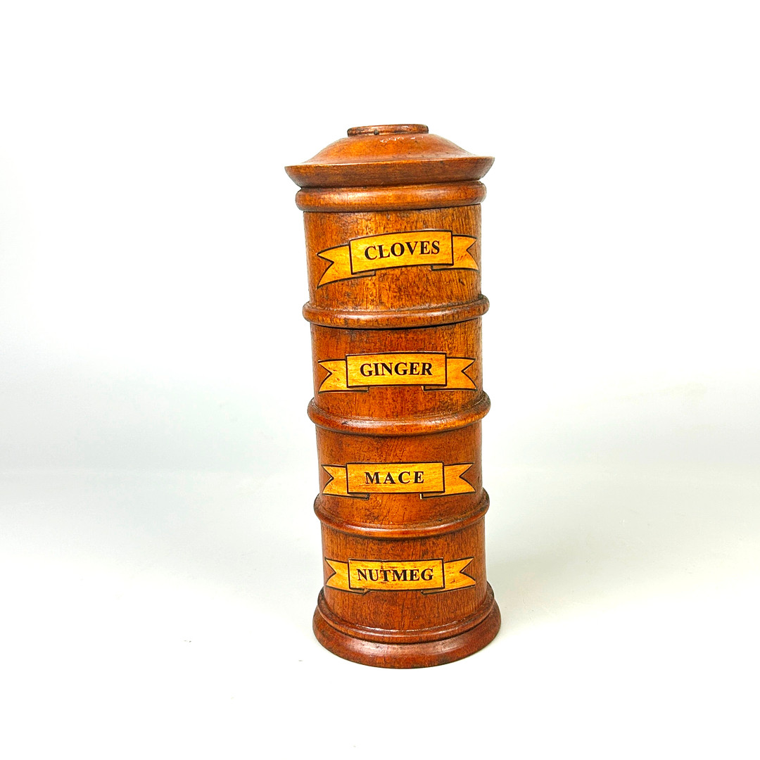 WOODEN SPICE TOWER.
