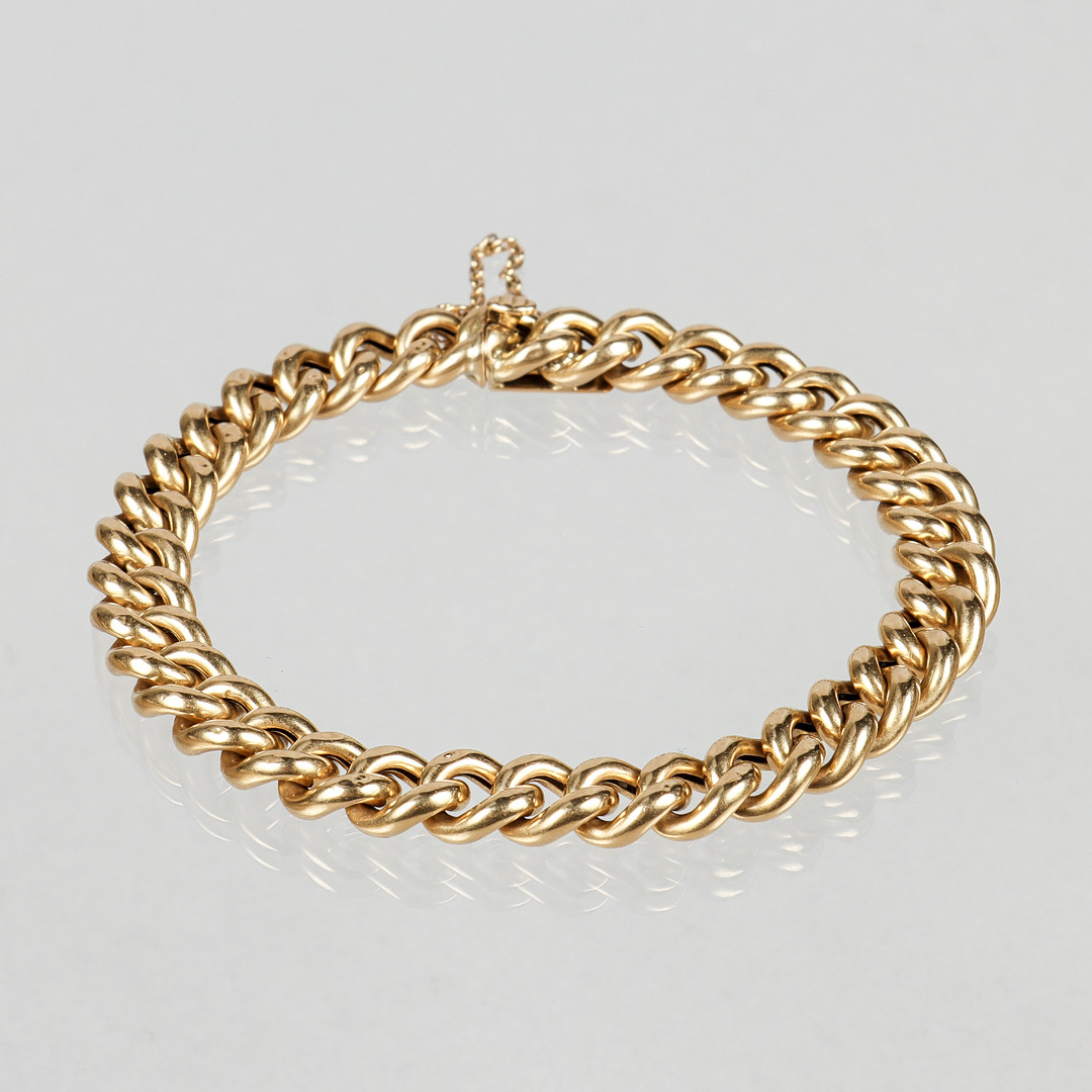 ARMBAND Pansarlänk, 18k guld, G. Dahlgren & Co, Malmö.