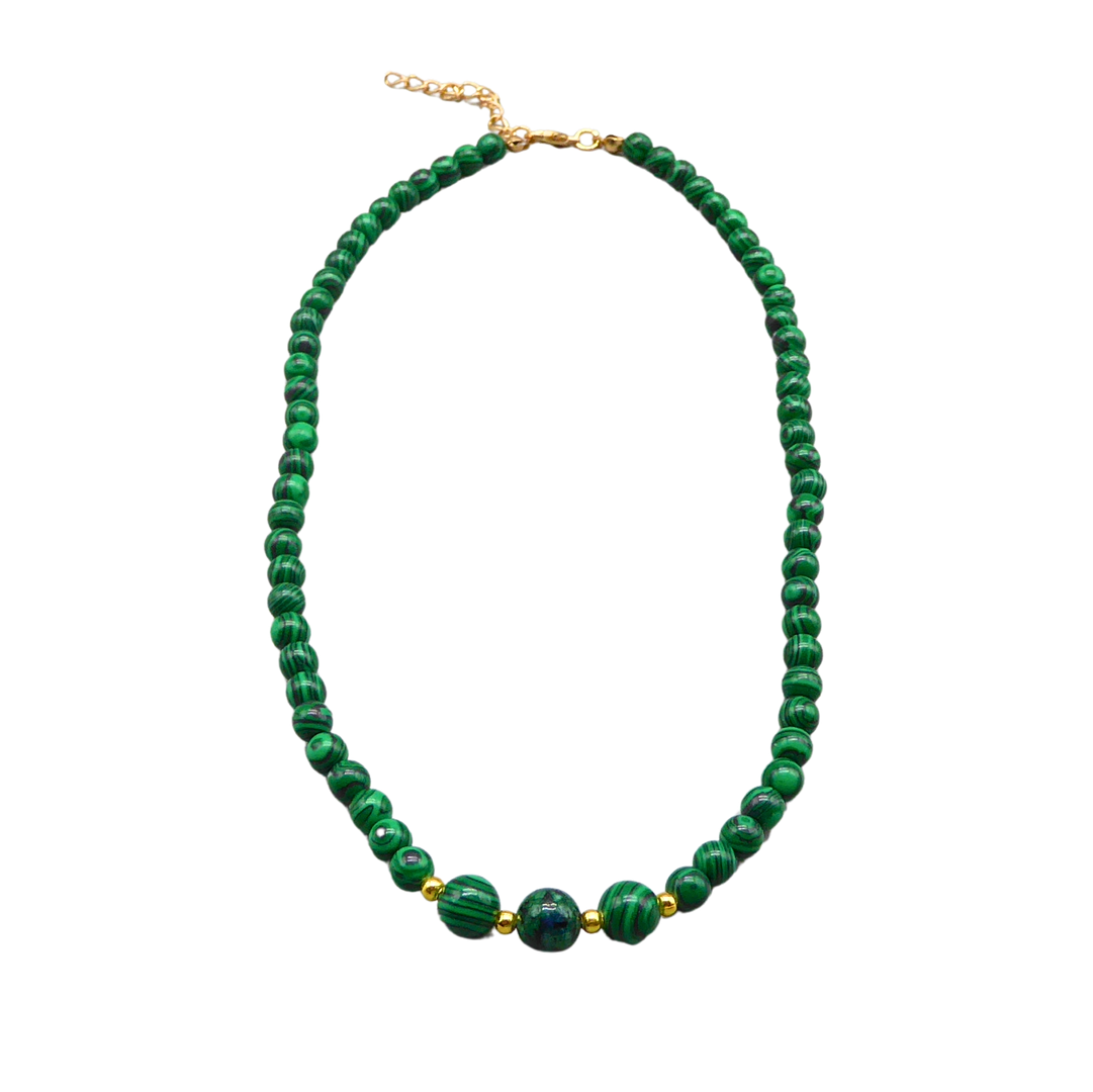 MALACHITE PERLENKETTE.