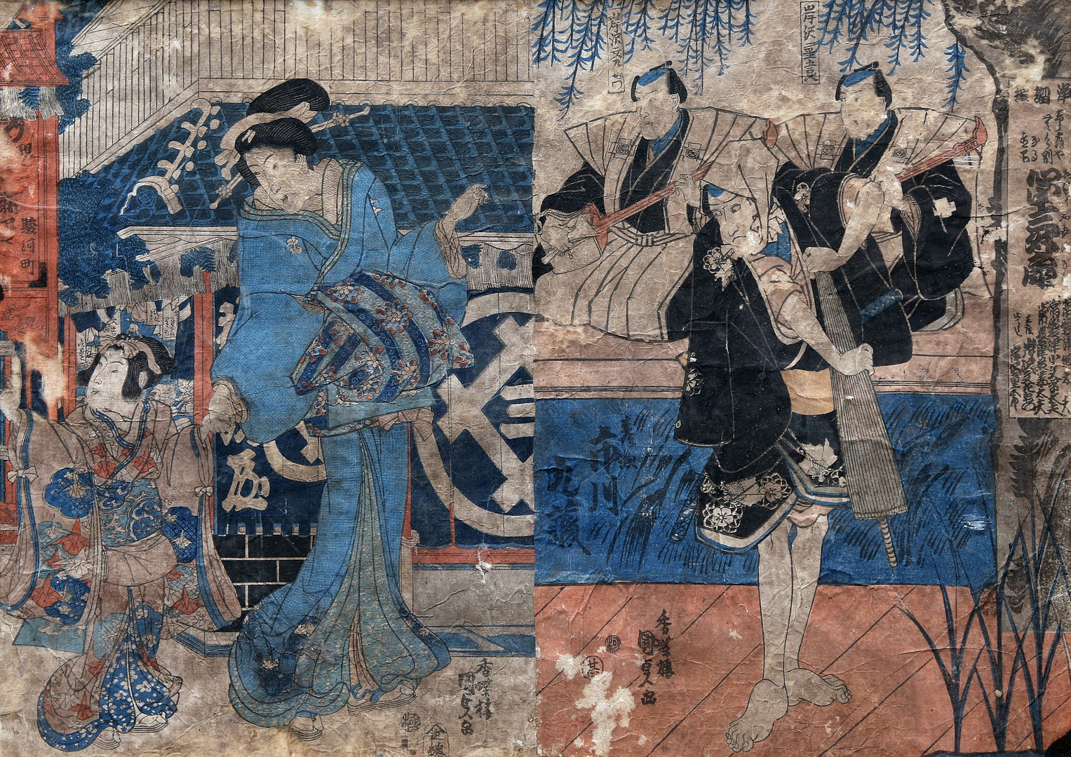 UTAGAWA KUNISADA "TOYOKUNI III". Courtly scenes.