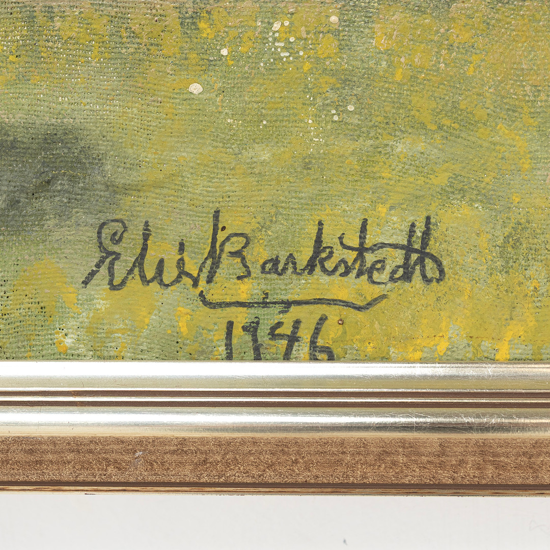 ELIS BARKSTEDT. OLJA PÅ DUK, signerad.