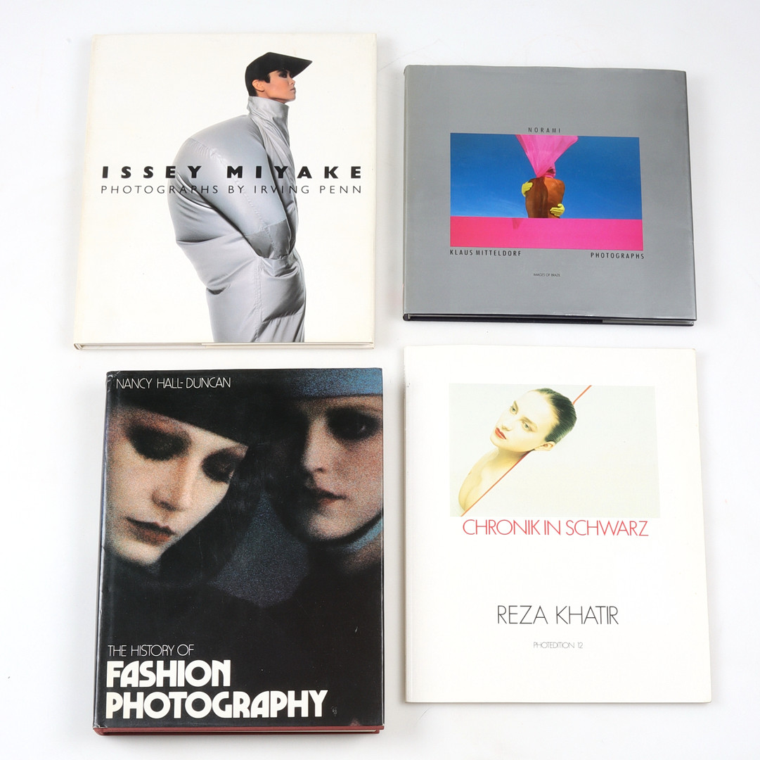 FOTOBÖCKER, 4 st, "History of fashion Photography", Nancy Hall Duncan, "Issey Mikyake, Irwing Penn. Norami, Klaus Mitteldorf.