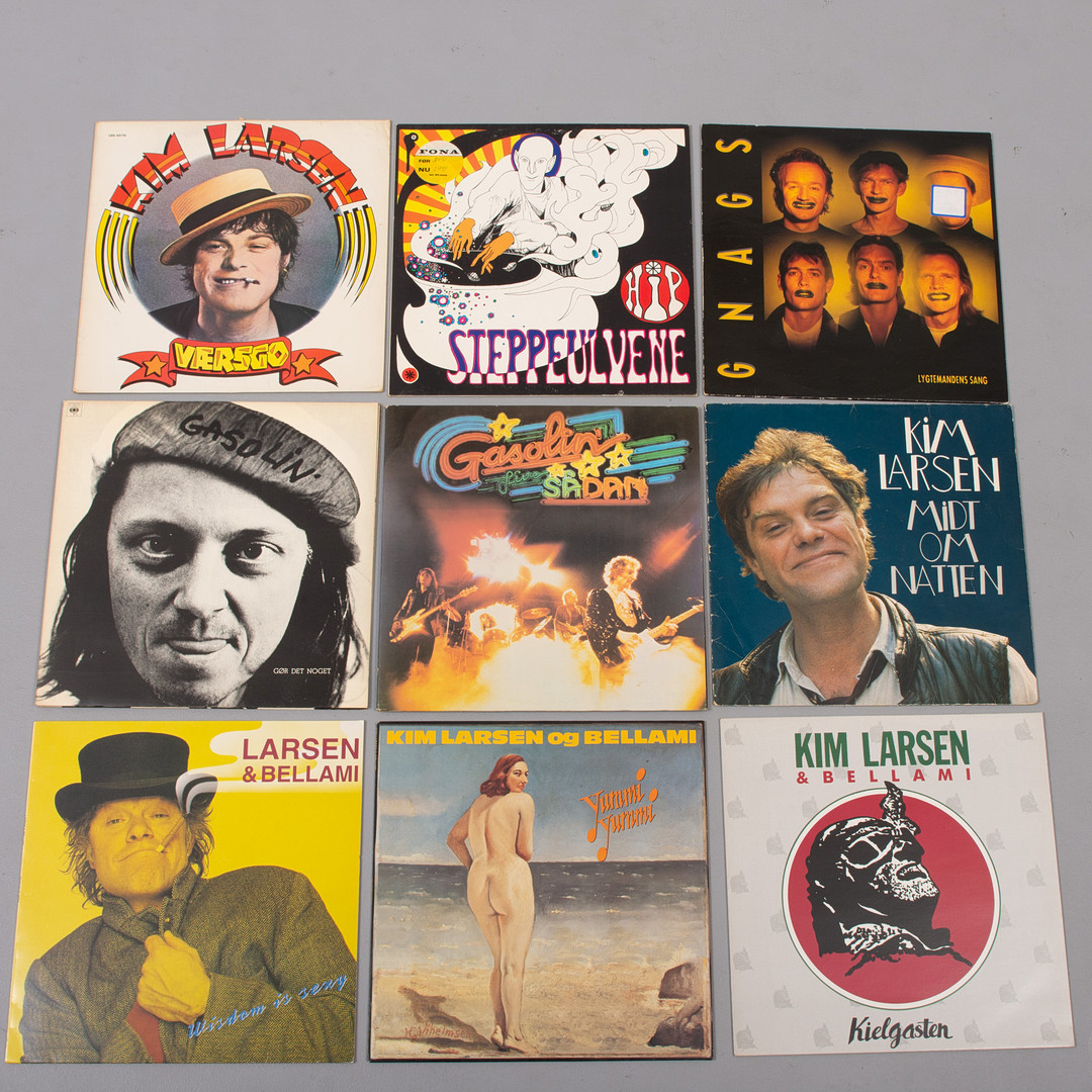 Samling vinyl plader, LP'er, herunder Steppeulvene Hip første pres. Danmark, 1960'erne. (9).