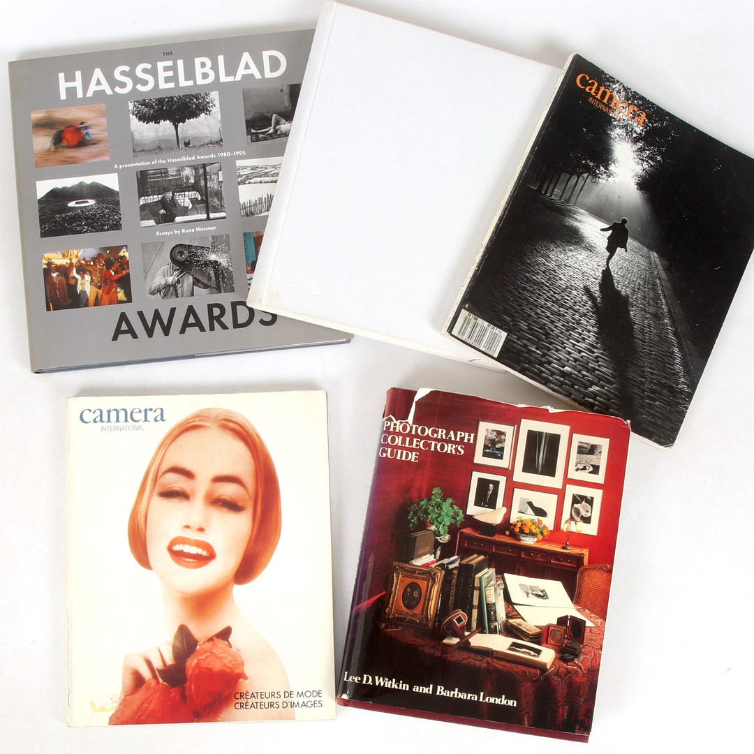 FOTOBÖCKER, 5 st, bl.a.Hasselblads Award, Leica 75 years. Photograph Collectors guide, mfl. Engelska och Tyska.