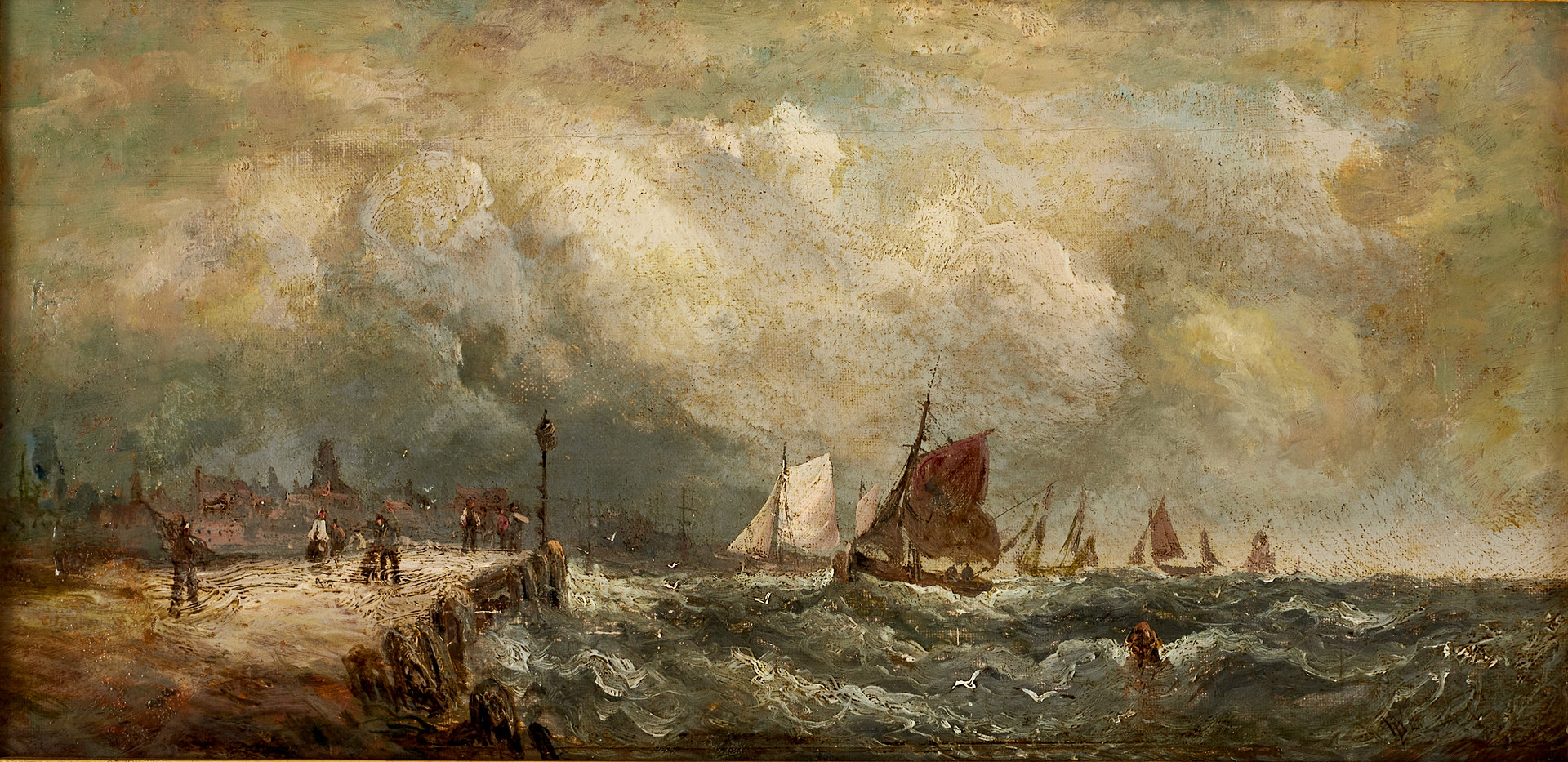 ENGELSK SKOLA, 1800-talets andra hälft, otydlig signatur, olja på duk. (dubblerad).