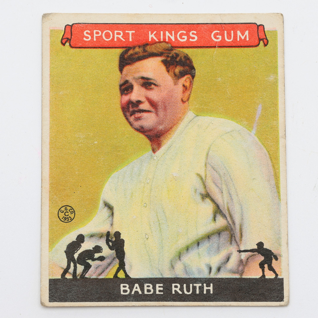 COLLECTOR'S PICTURE, Babe Ruth, No.2, Goudey Gum Co. 1933, Sport Kings Gum.