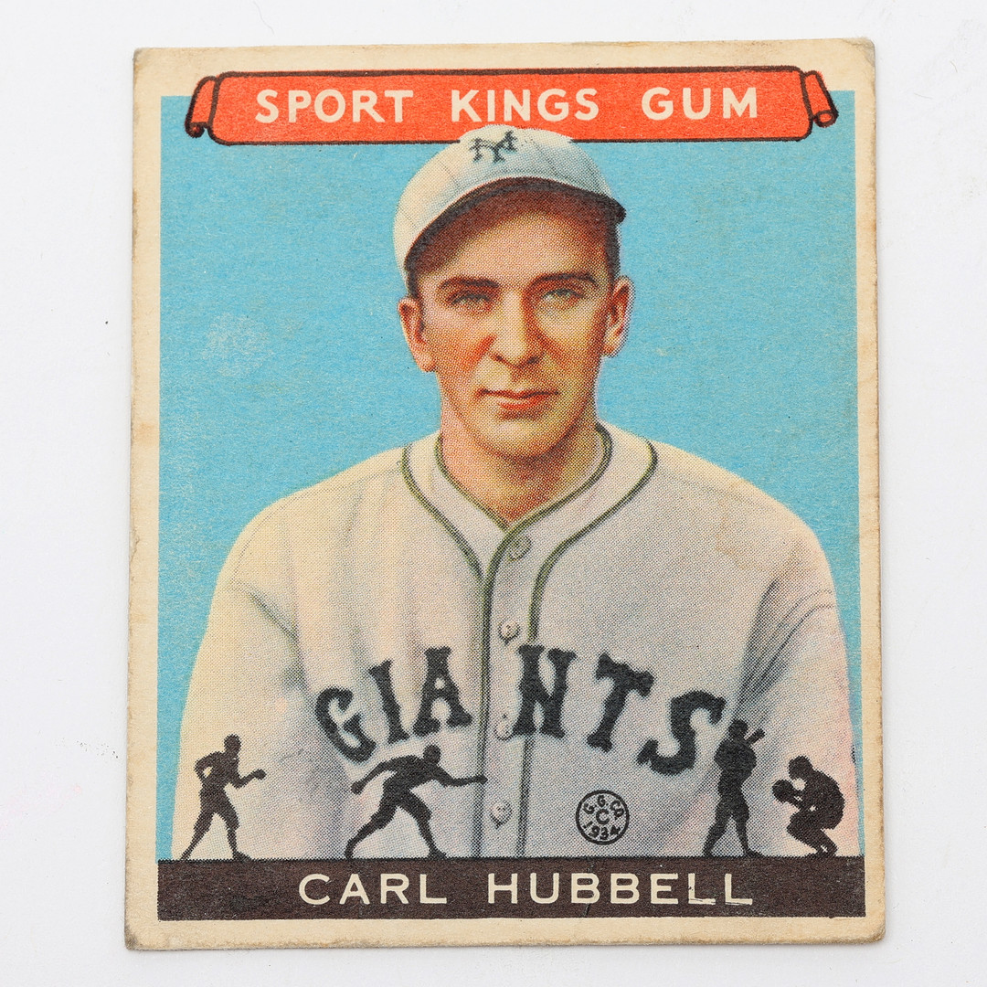COLLECTOR'S PICTURE, Carl Hubbell, No.42 Goudey Gum Co. 1933, Sport Kings Gum.