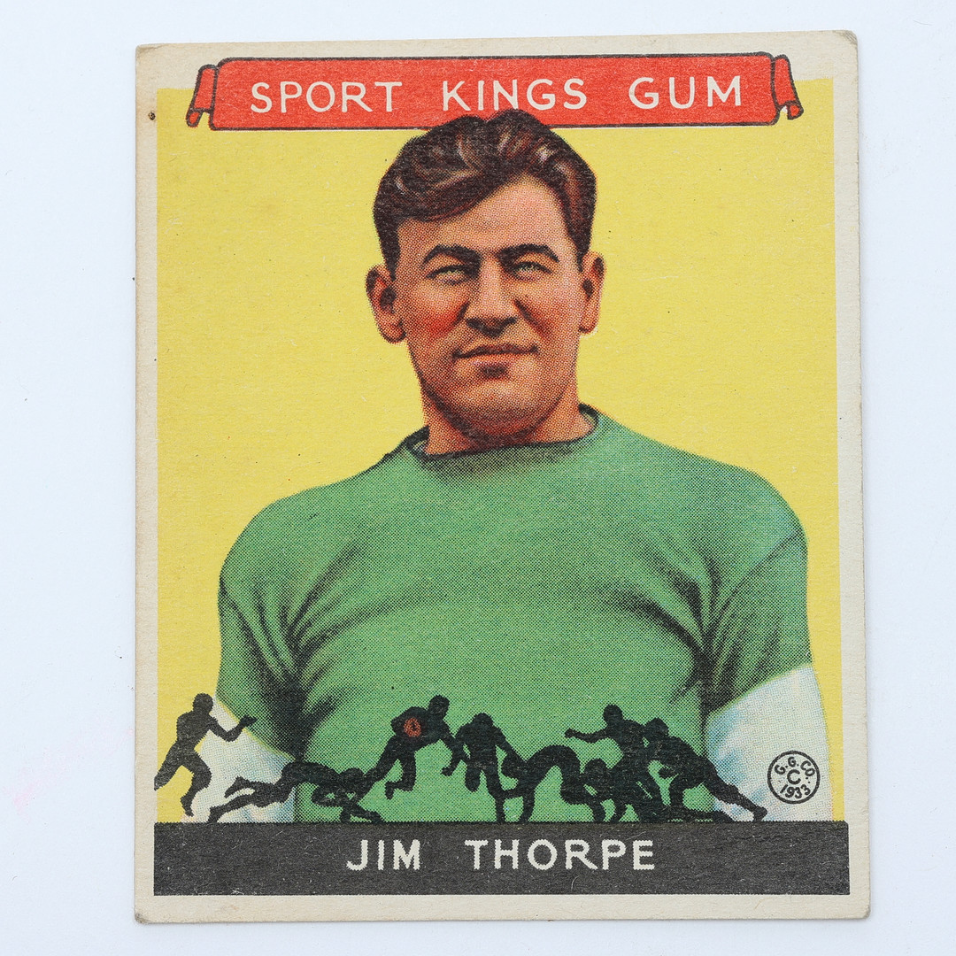 COLLECTOR'S PICTURE, Jim Thorpe, No.6, Goudey Gum Co. 1933, Sport Kings Gum.