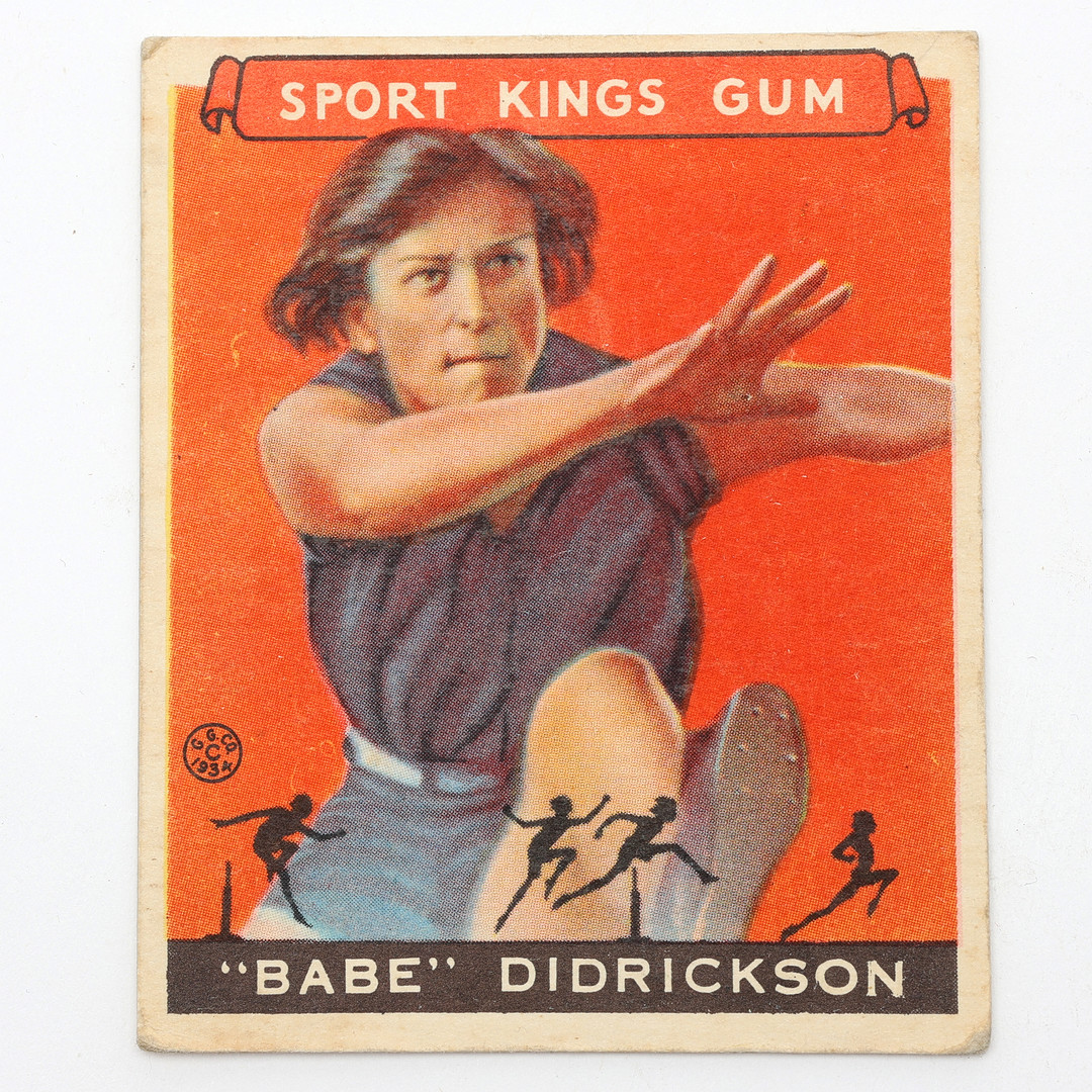 COLLECTOR'S PICTURE, "Babe" Didrickson, Goudey Gum Co. 1933, Sport Kings Gum.