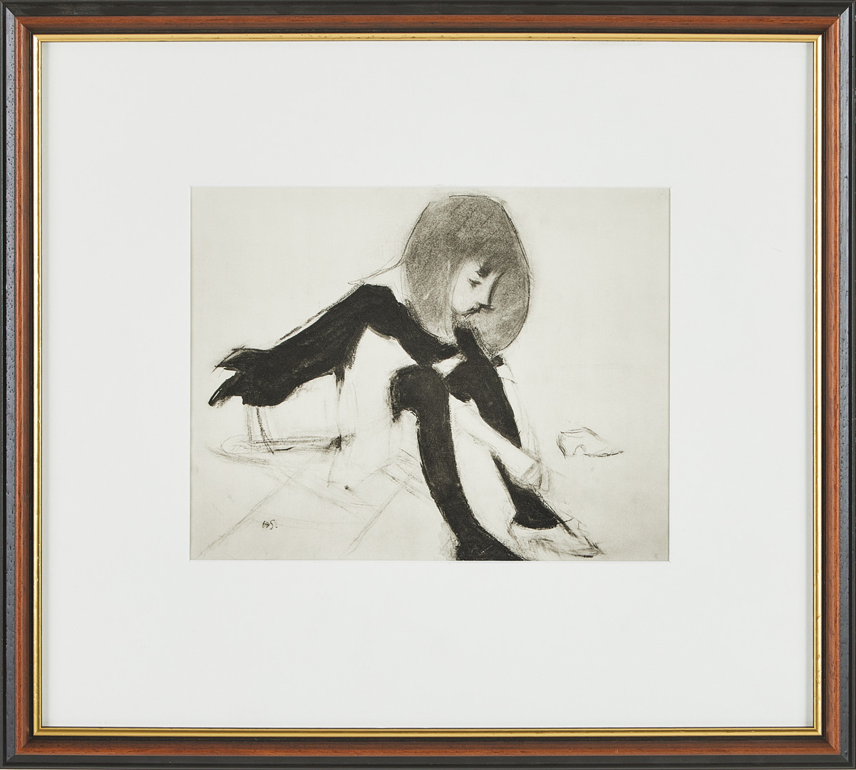 HELENE SCHJERFBECK. "Sidenskon", signerad i trycket, nummer 43/500, rotogravyr, ur mapp från 1945.
