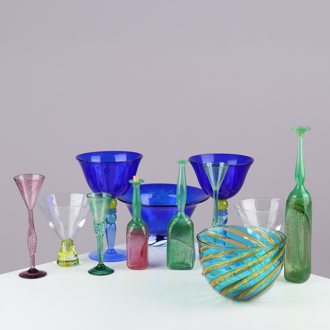 PETER SVARRER, KJÆR, & HINZ, BALTIC SEA GLASS M. FL. Samling signeret dansk kunstglas (12).