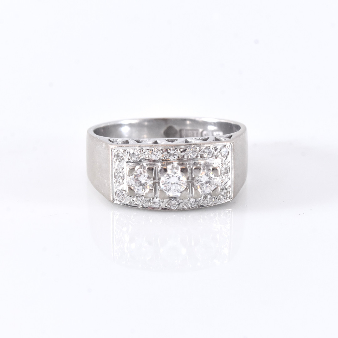 DIAMANTRING, 0,35ct, vitguld 18K.