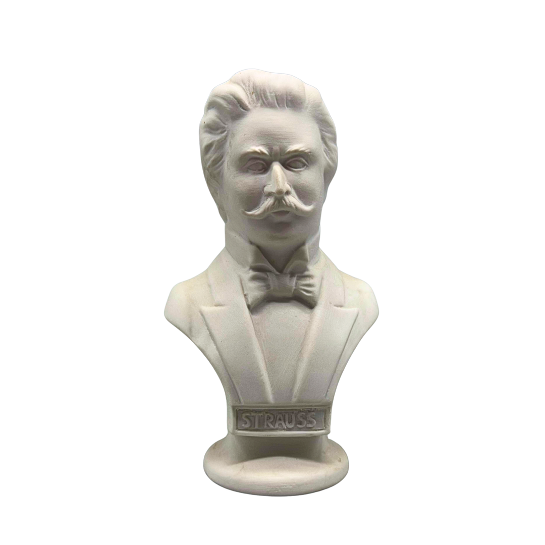 JOHANN STRAUSS PORZELLANBÜSTE VON DER WAGNER & APEL PORZELLANMANUFAKTUR.