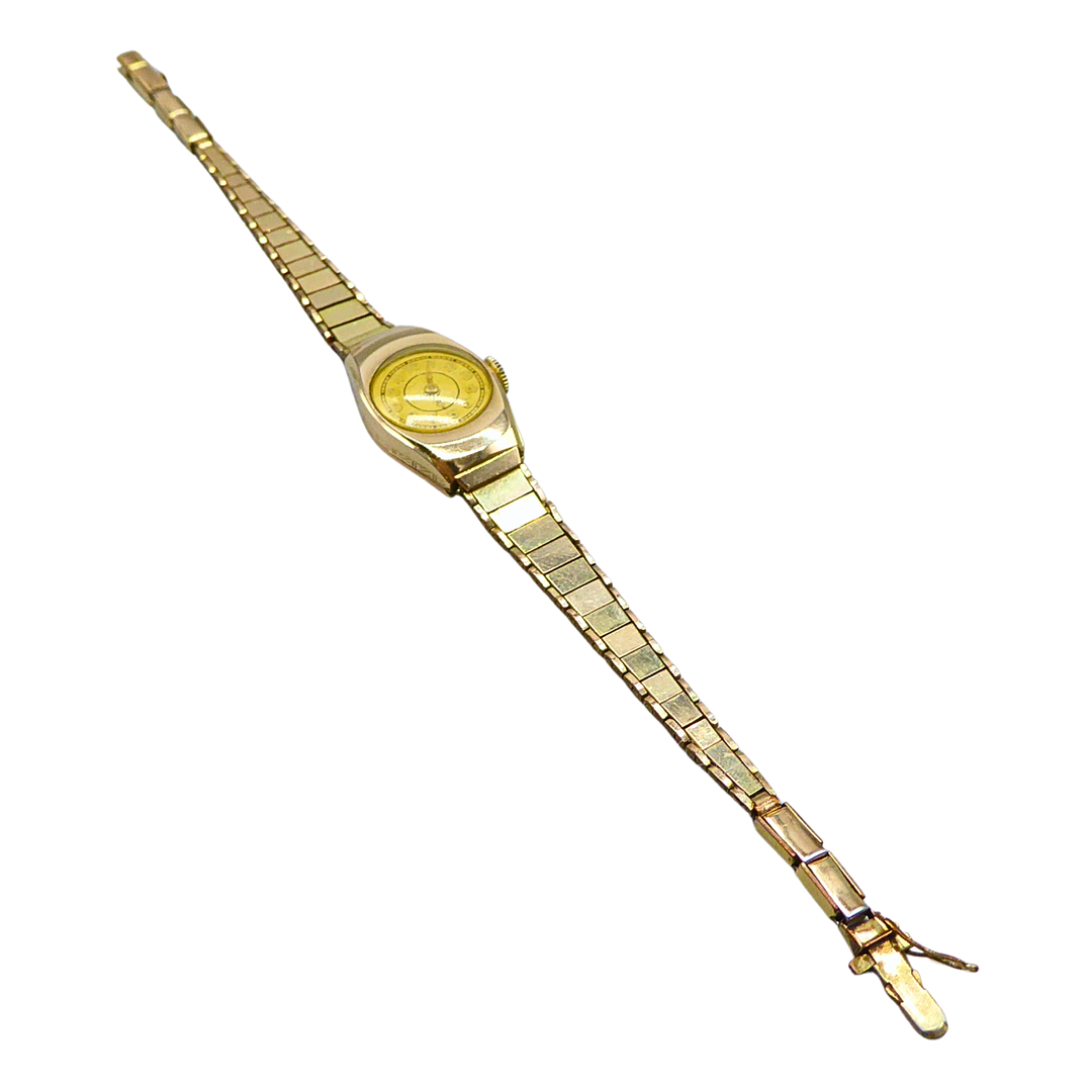 BEHA DAMENARMBANDUHR 20 MIKRON VERGOLDET.
