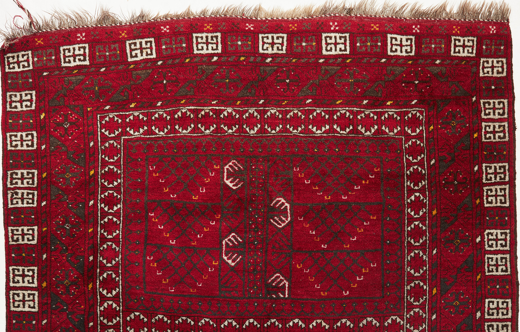 ORIENTMATTA. Turkmensk, ull, semiantik, 175x222 cm.