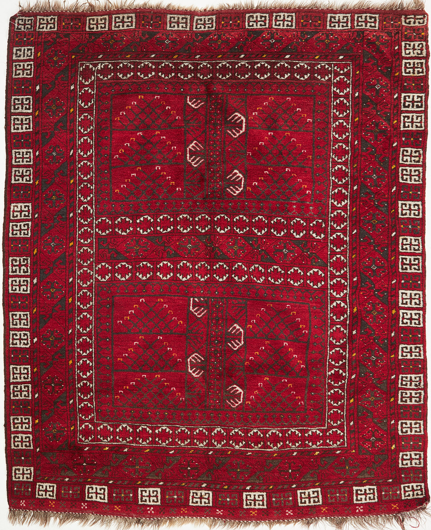 ORIENTMATTA. Turkmensk, ull, semiantik, 175x222 cm.