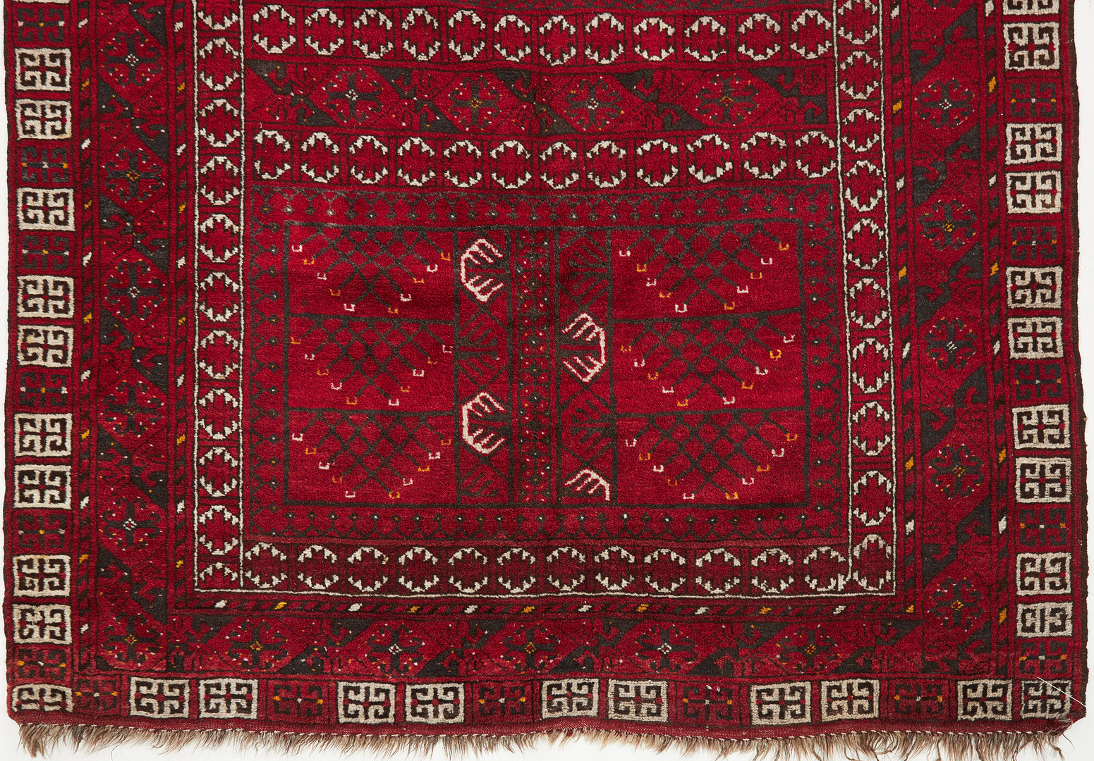 ORIENTMATTA. Turkmensk, ull, semiantik, 175x222 cm.