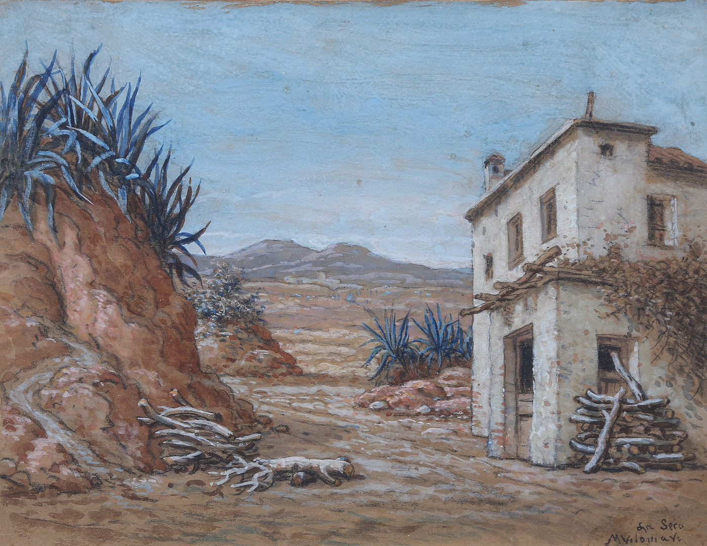 MAURICI VILOMARA I VIRGILI. Landscape with farmhouse.