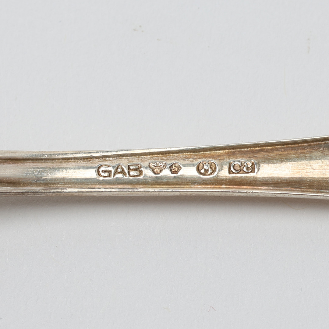 JACOB ÄNGMAN. KAFFESKEDAR, 12 stycken, modell Vasa, silver, GAB 1929.