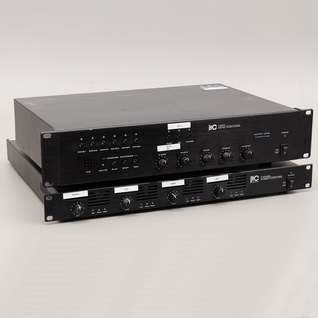 EFFEKTFÖRSTÄRKARE och MIXER, Itc audio, modell T-6245 / T-4240D.