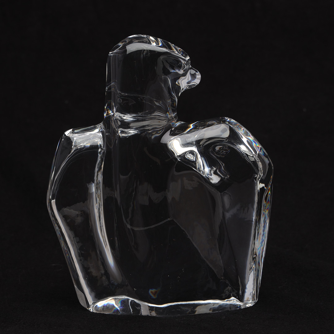 OLLE ALBERIUS. SKULPTUR, fågel, glas, Orrefors.