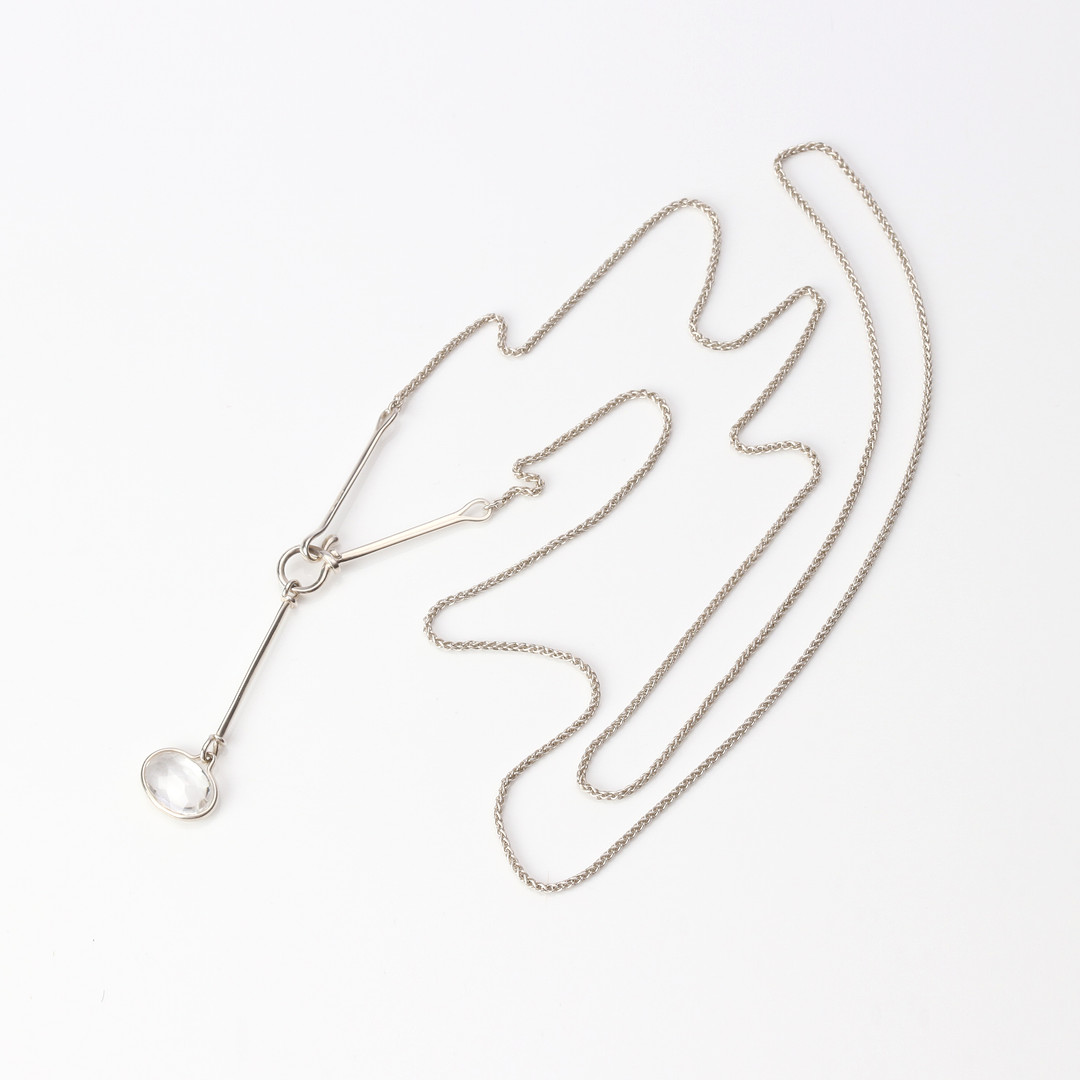 VIVANNA TORUN BÜLOW-HUBE, HALSSMYCKE "SAVANNAH". Sterlingsilver med en bergkristall, Georg Jensen.