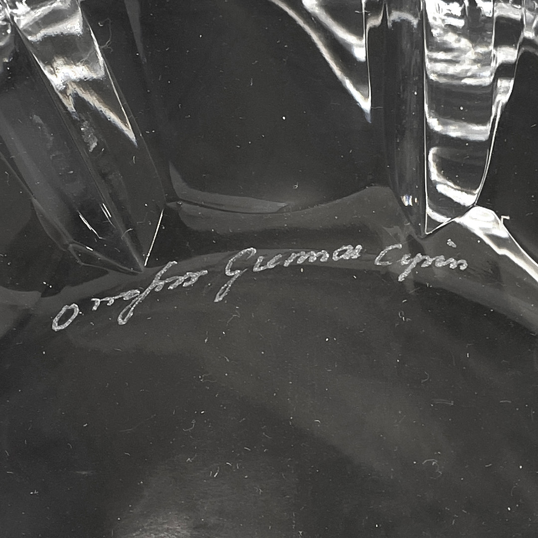 GUNNAR CYRÉN. Skål, kristall, Orrefors, signerad.