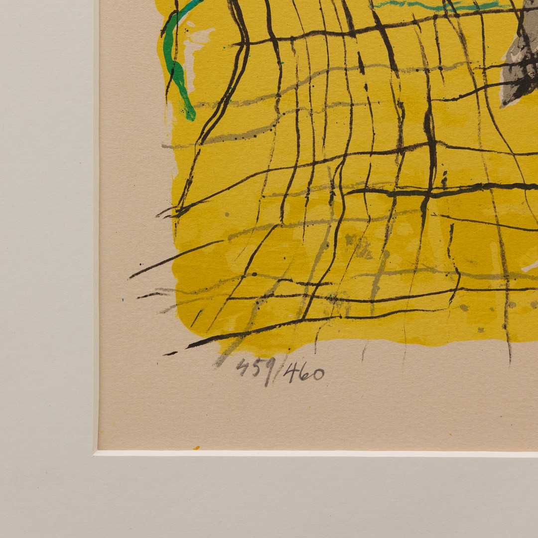 JÖRGEN FOGELQUIST. Komposition, litografi nr 459/460, signerad.