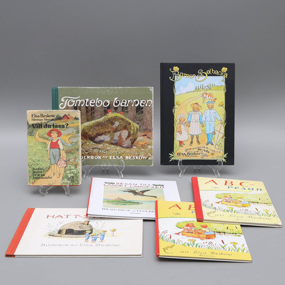 ELSA BESKOW. Samling böcker, 7 st.