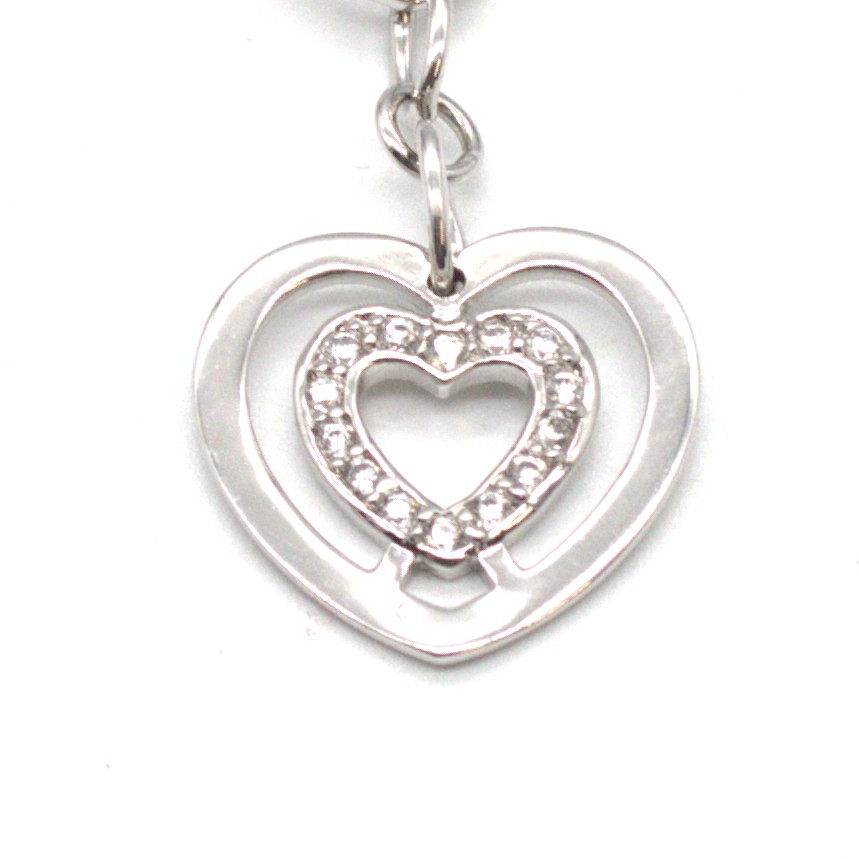 CHRISTIAN&IBANA. Designer Ohrringe im Herz in Herz Symbol aus Sterling Silber 925 mit Zirkonienbesatz.