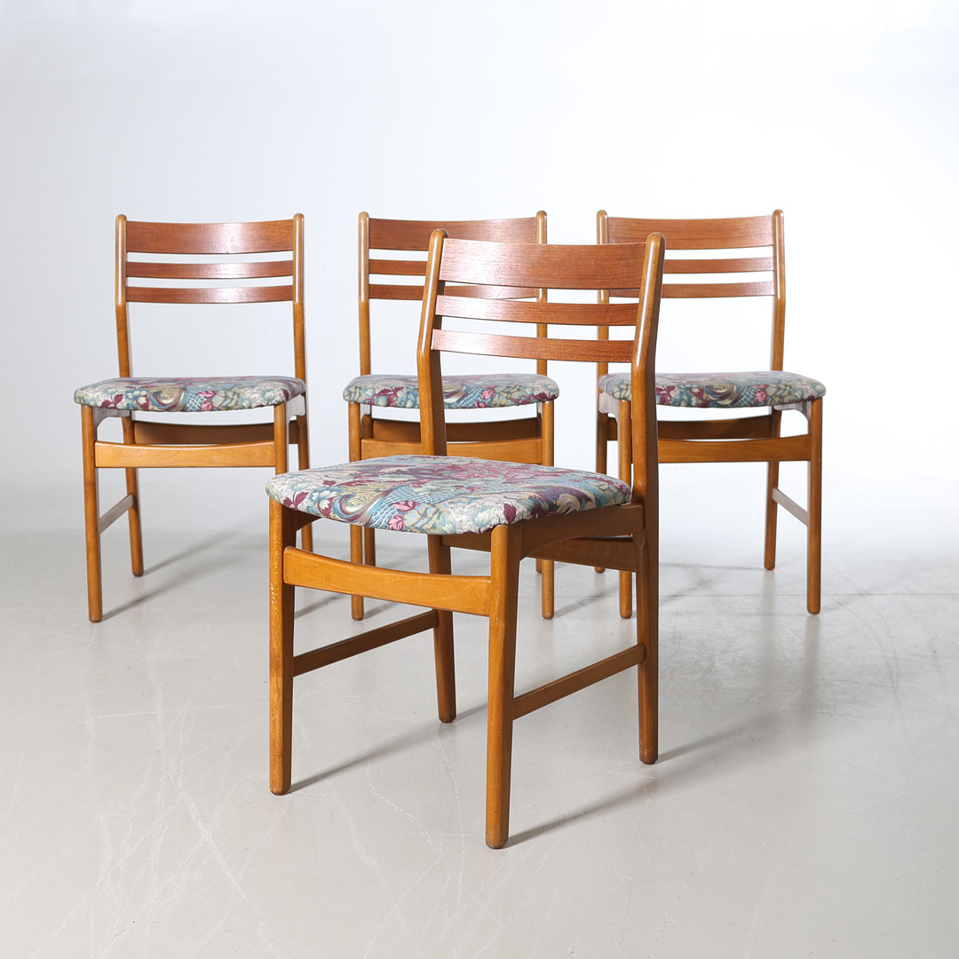 STOLAR, 4 st, teak, Danmark, 1960-tal.