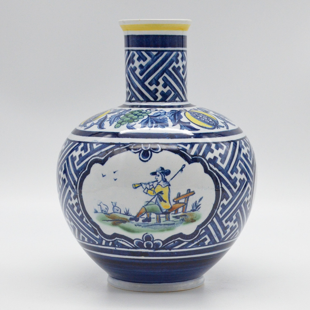 VILLEROY & BOCH METTLACH, "HAARLEM", BAUCHVASE AUS PORZELLAN, FORMNUMMER 4118, UM 1960ER JAHRE.