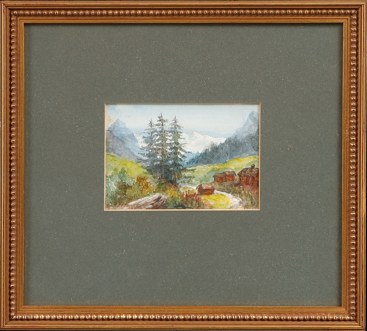 RICHARD HENRY WRIGHT. Alpvyer. Akvareller, 3 st, signerade.
